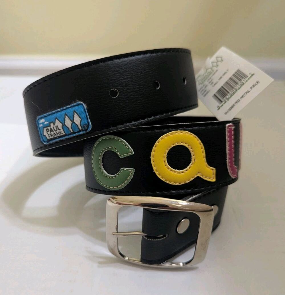 Paul Frank Julius & Friends Black Belt One XS Y2K Call Me New Made In USA